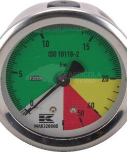 Manómetro 63 mm 1/4" trasero