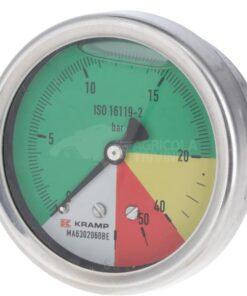 Manómetro Ø63mm 0-20-40-60 1/4" BSP conexión posterior