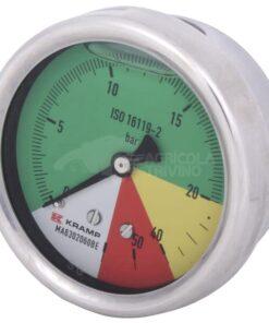 Manómetro Ø63mm 0-20-40-60 1/4" BSP conexión posterior