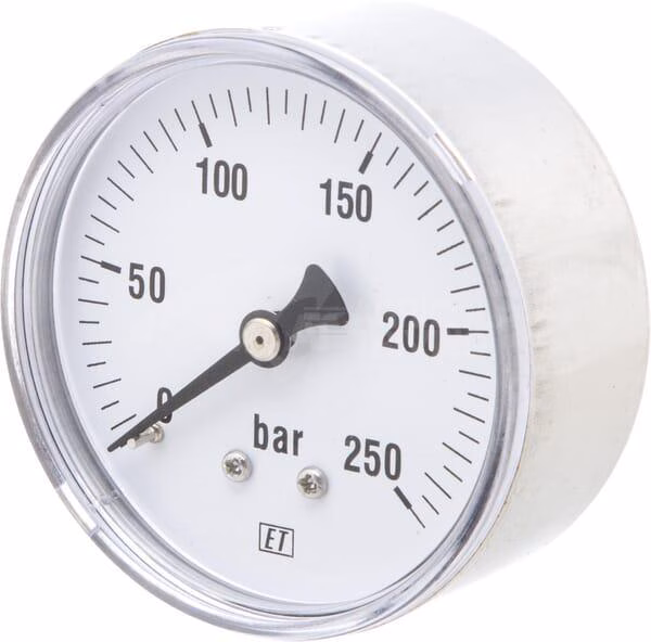 Manómetro Ø 63 0-250 bar 1/4" trasero 1 Manómetro Ø 63 0-250 bar 1/4" trasero