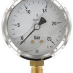 Manómetro Ø63 0-25 bar ¼" inf.
