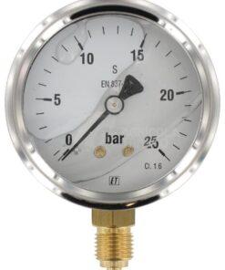 Manómetro Ø63 0-25 bar ¼" inf.