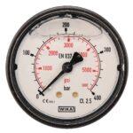 Manómetro Ø 63 0-400 bar 1/4" trasero