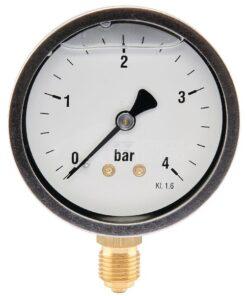 Manómetro Ø63 0-4 bar ¼" inf.