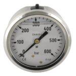 Manómetro Ø 63 0-600 bar 1/4" trasero