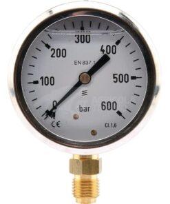 Manómetro Ø 63 0-600 bar 1/4" inferior