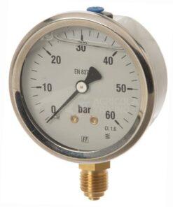 Manómetro Ø63 0-60 bar ¼" inf.