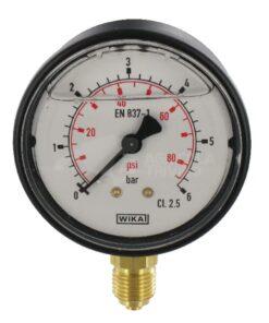 Manómetro Ø63 0-6 bar ¼" inf.