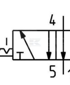 Válv. pal. manual 5/2 v. 1/4"