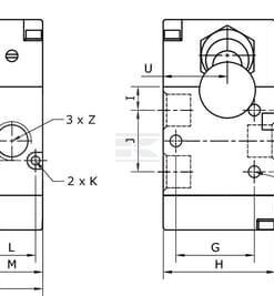 Válvula 3/2 de palanca manual, 1/8"