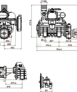 Unidad hidráulica de Bomba depresora, lubricación automática y lastre, Ballast BP