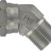 Adaptador acodado M/H 3/4" BSP acero inox.
