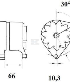 Alternador, 14V 70A, AAK8111, Mahle