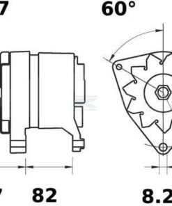 Alternador, 14V 65A, AAK1835, Mahle