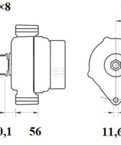 Alternador, 14V 200A, AAN8103, Mahle
