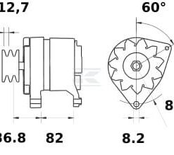 Alternador, 14V 65A 3 Alternador, 14V 65A
