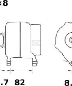 Alternador, 14V 200A 3 Alternador, 14V 200A