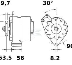 Alternador, 14V 65A