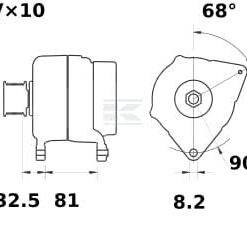 Alternador, 14V 200A