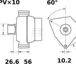Alternador, 14V 150A 3 Alternador, 14V 150A