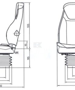 Asiento con suspensión neumática, PVC