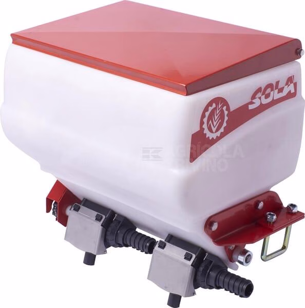 Tolva micro 2 salidas distribuidor SOLA con soporte