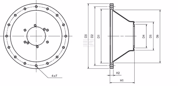 Brida lateral motor BMT 400 A-11 2 Brida lateral motor BMT 400 A-11