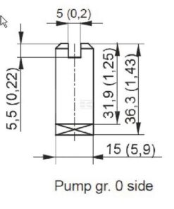 Acoplamiento motor 800W Gr.0,5