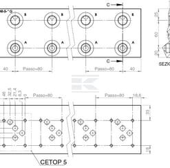 Placa de base NG10 14 Placa base EM-23-5-2(3/4)-Y