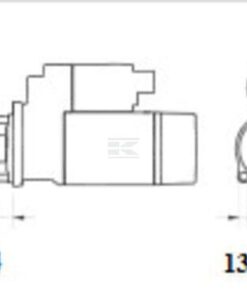 Motor de arranque 12V, 1,4kW, 11 dientes, giro horario, con reductor