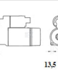 Motor de arranque 12 V, 2,2 kW, 11 dientes, Mahle