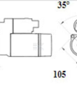 Motor de arranque 12 V, 2,5 kW, 9 dientes, Mahle 3 Motor de arranque 12 V, 2,5 kW, 9 dientes, Mahle