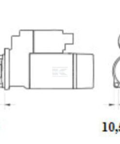 Motor de arranque 12 V, 3,2 kW, 11 dientes, Mahle