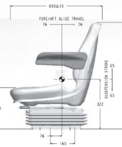Asiento con suspensión mecánica, MS 1437 Sears 8 Asiento con suspensión mecánica, MS 1437 Sears