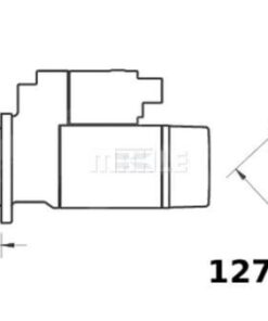 Motor de arranque 12 V, 3,2 kW, 10 dientes, giro horario, con reductor, Mahle