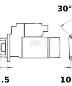 Motor de arranque 12 V, 3,2 kW, 10 dientes, giro horario, con reductor, Mahle 3 Motor de arranque 12 V, 3,2 kW, 10 dientes, giro horario, con reductor, Mahle