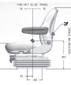 Asiento con suspensión mecánica