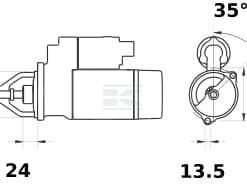 Motor de arranque 12V 2.7kW, 10 dientes, Mahle 3 Motor de arranque 12V 2.7kW, 10 dientes, Mahle