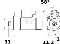 Motor de arranque 24 V 5,5 kW 3 Motor de arranque 24 V 5,5 kW