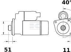 Motor de arranque 12 V 3,2 kW