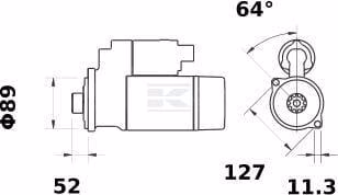 Motor de arranque 12 V 2,5 kW 2 Motor de arranque 12 V 2,5 kW