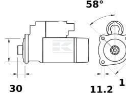 Motor de arranque 12 V 4,7 kW