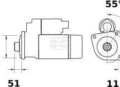 Motor de arranque 24 V 5,5 kW 3 Motor de arranque 24 V 5,5 kW