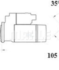 Motor arranque, 12V 3.6kW