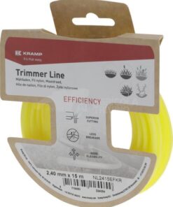 Hilo de corte Ø2,4x15m, redondo, amarilla, Kramp Efficiency