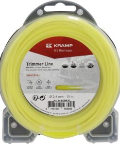Hilo de corte, Ø2mm x 126m, redondo, amarillo, Kramp 7 Hilo de corte, Ø2mm x 126m, redondo, amarillo, Kramp