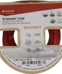 Hilo de corte Ø2,4mm 15m, cuadrado, rojo, Efficiency