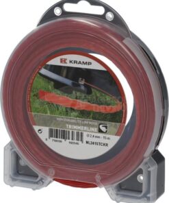 Hilo de corte, Ø2.4mm x 15m, trenzado, silencioso, rojo, Kramp
