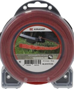 Hilo de corte, Ø2.4mm x 15m, trenzado, silencioso, rojo, Kramp