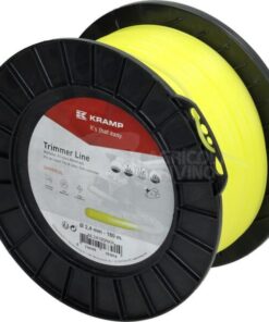 Hilo de corte, Ø2.4mm x 180m, redondo, amarillo, Kramp